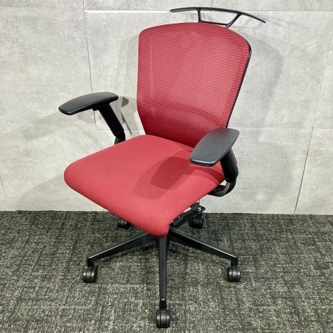 【中古】エルフィ ELA2-00B ウチダ（UCHIDA) 肘付ミドルバックチェア