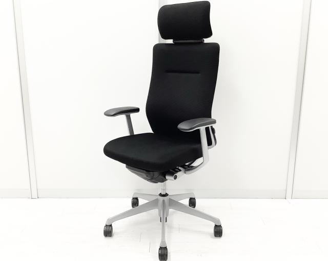 【中古】コーラルメッシュ CQ8BGR　FSH1 オカムラ（okamura） 肘付ハイバックチェア