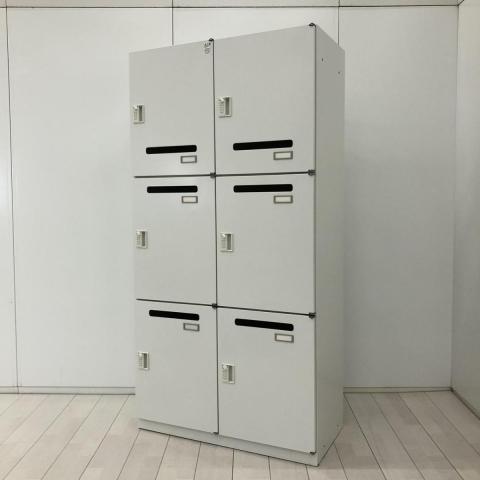 【中古】シンラインロッカー HCN-189HSR2-W9 イトーキ（ITOKI） 6人用パーソナルロッカー