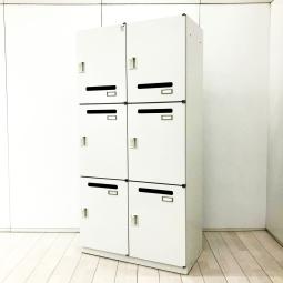 【587691】【フレキシブルな働き方に対応するメールロッカー！鍵の持ち運び要らずで便利に使えるダイヤル錠タイプ！】■イトーキ(ITOKI)製　シンライン(THIN LINE)シリーズ　6人用パーソナルロッカー　■投函口あり　■ダイヤル錠　■ホワイト　オフィスバスターズ　水戸サテライト　大子町　北茨城市　高萩市　日立市　常陸太田市　常陸大宮市　那珂市　東海村　ひたちなか市　城里町 水戸市　笠間市　茨城町　大洗町　小美玉市