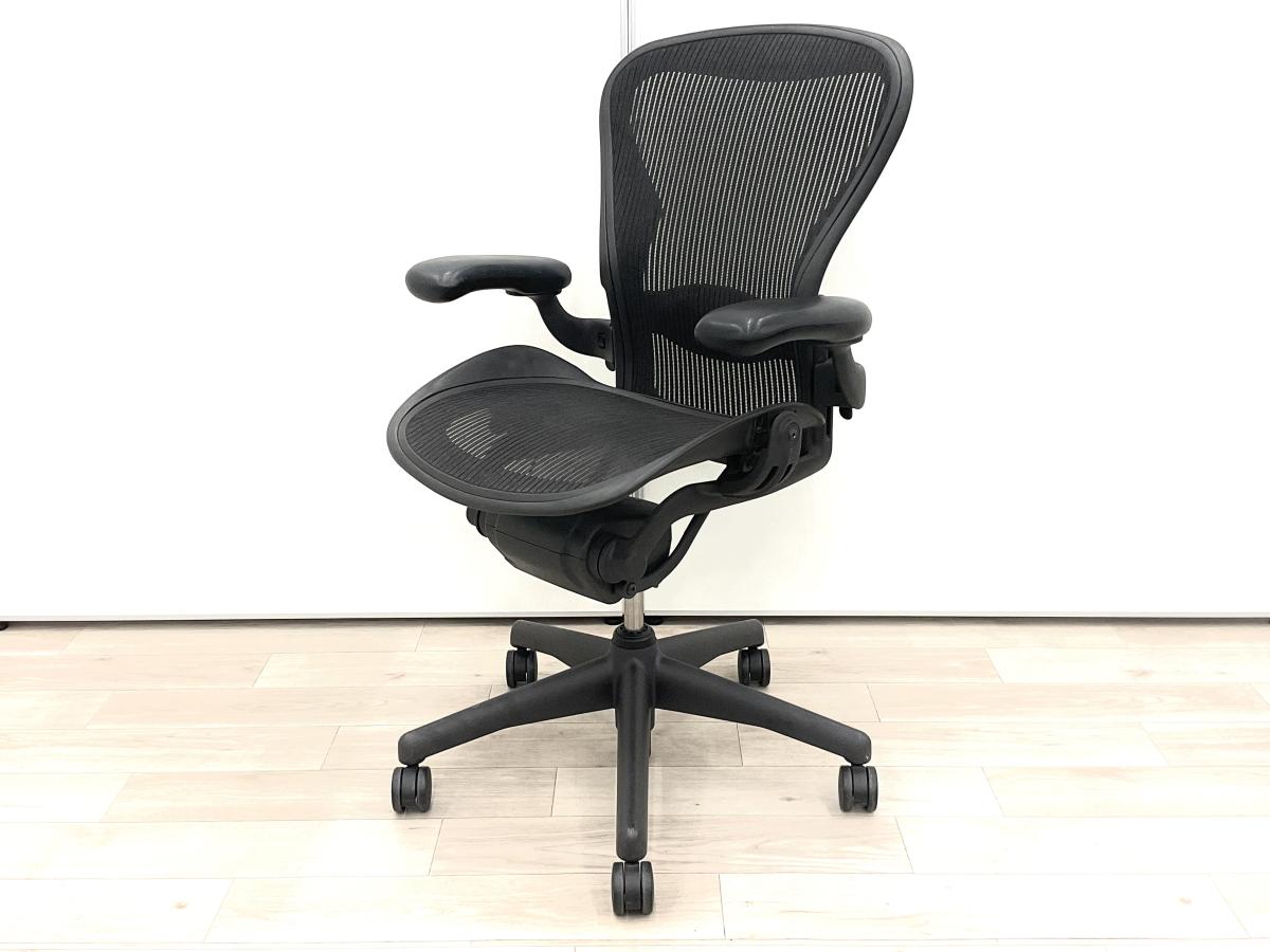 中古】アーロンチェア Herman Miller/ハーマンミラー 肘付ハイバック 