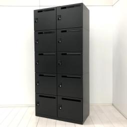 【コレ1台で10人分の収納力！省スペースに多人数分！】■イナバ　イプリアシリーズ　10人用パーソナルロッカー　リードブラック　メール投函口付　■鍵の持ち歩き不要！便利なダイヤル錠タイプ！　モバイルロッカー　メールロッカー【Inaba　iprea】稲葉製作所　JOIFA304
