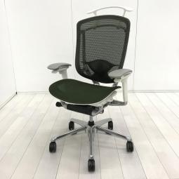 【4/28(火)入荷予定の商品となります！】【世界で認められた革新的タスクチェア！人間工学に基づいた快適な座り心地を実現！】■オカムラ（okamura）製　コンテッサセコンダ（Contessa Seconda）チェア　肘付ハイバック　■背・座面メッシュ　■可動肘　■ダークグリーン