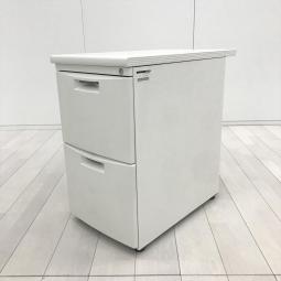 【在庫入替セール品！（本在庫限定価格）】【デスク横に置いて収納と作業スペースを同時に確保！ファイル収納に強い2段タイプ！】■イトーキ(ITOKI)製　CZNシリーズ　2段脇机　W400×H700mm　■シリンダー錠　■ホワイト　【弊社使用欄：A01046244】【HU】