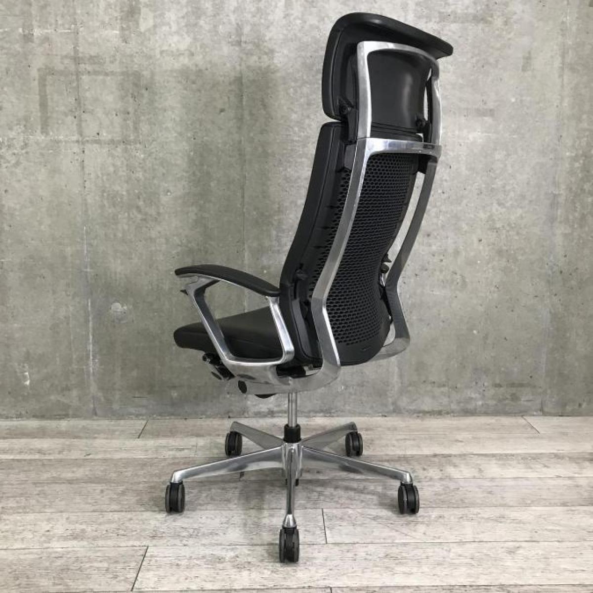【美品】オフィスチェア　ハイバックチェア 中古】デューク（エクストラハイバック） CZ87ZX オカムラ/okamura 肘