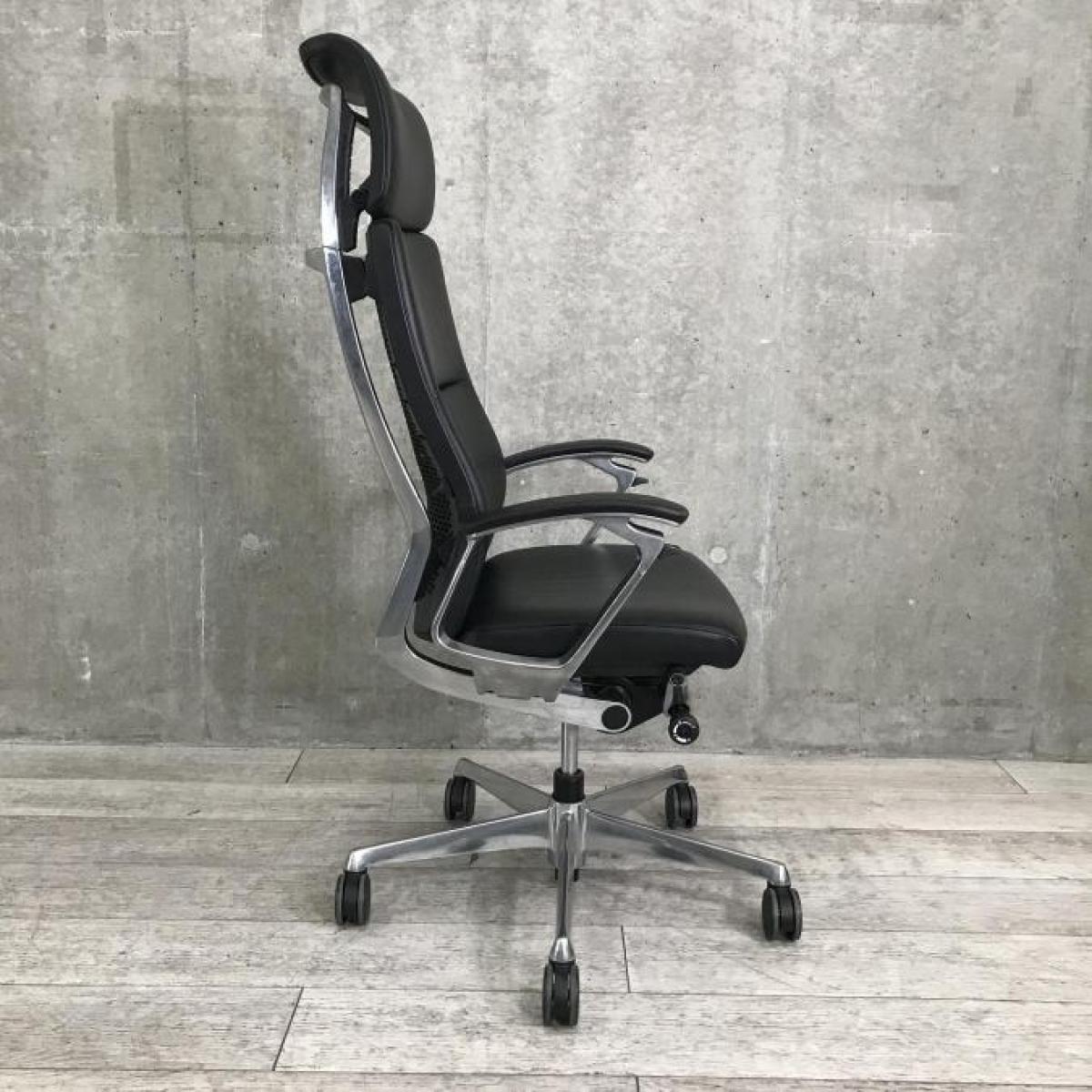 【美品】オフィスチェア　ハイバックチェア 中古】デューク（エクストラハイバック） CZ87ZX オカムラ/okamura 肘