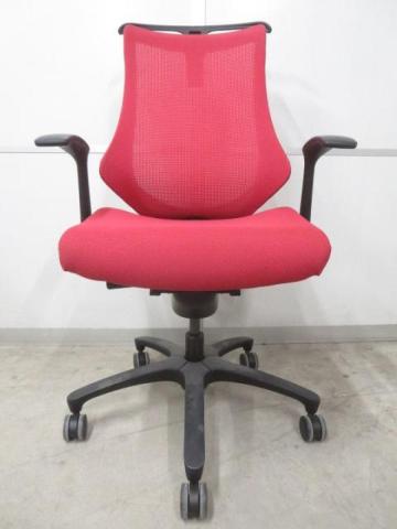 【中古】エフメッシュ KF-370JBH-T1M4 イトーキ（ITOKI） 肘付ハイバックチェア