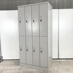 【西】～省スペースでもしっかり収納。オフィス運用に最適な多人数ロッカー～【イトーキ】【8人用】【更衣ロッカー】【グレー】【大人数】【棚】【ラック】【収納】【格安】【安い】【メーカー】【レイアウト変更】【模様替え】【福岡オフィス家具】【福岡中古家具】【中古事務什器】