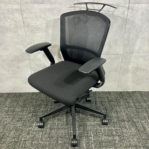 【中古】エルフィ ELA2-00B ウチダ（UCHIDA) 肘付ミドルバックチェア