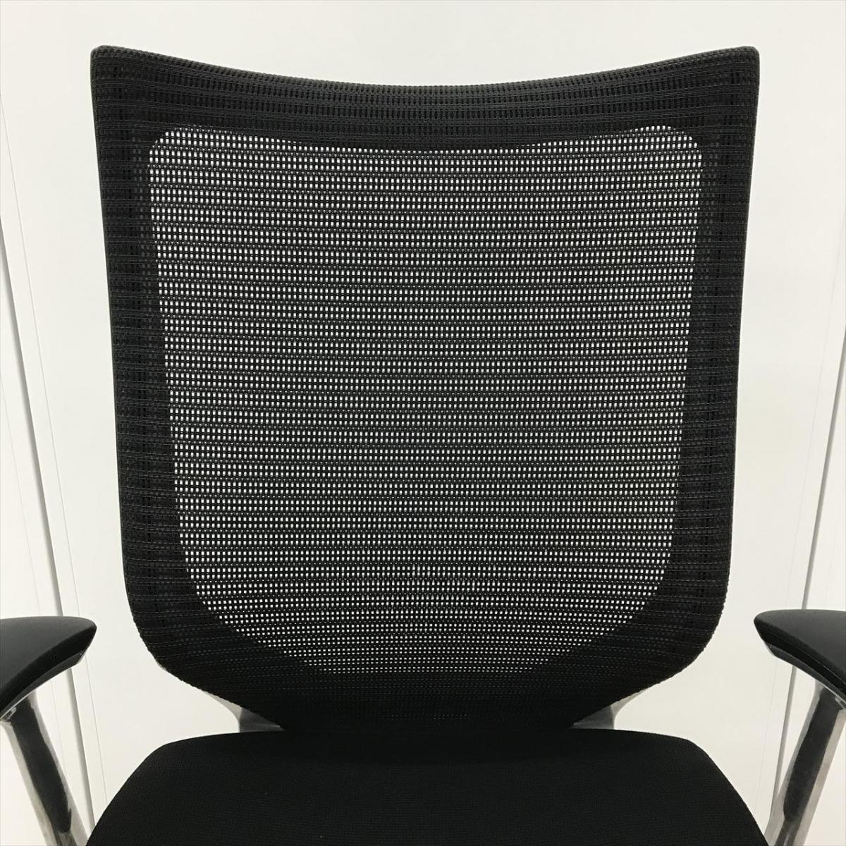 中古】バロンチェア CP45BR FDF1 オカムラ/okamura 肘付ハイバック 