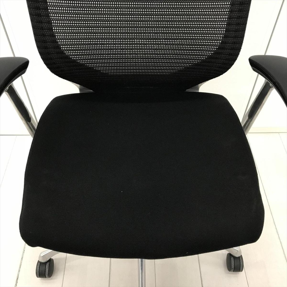 中古】バロンチェア CP45BR FDF1 オカムラ/okamura 肘付ハイバック 