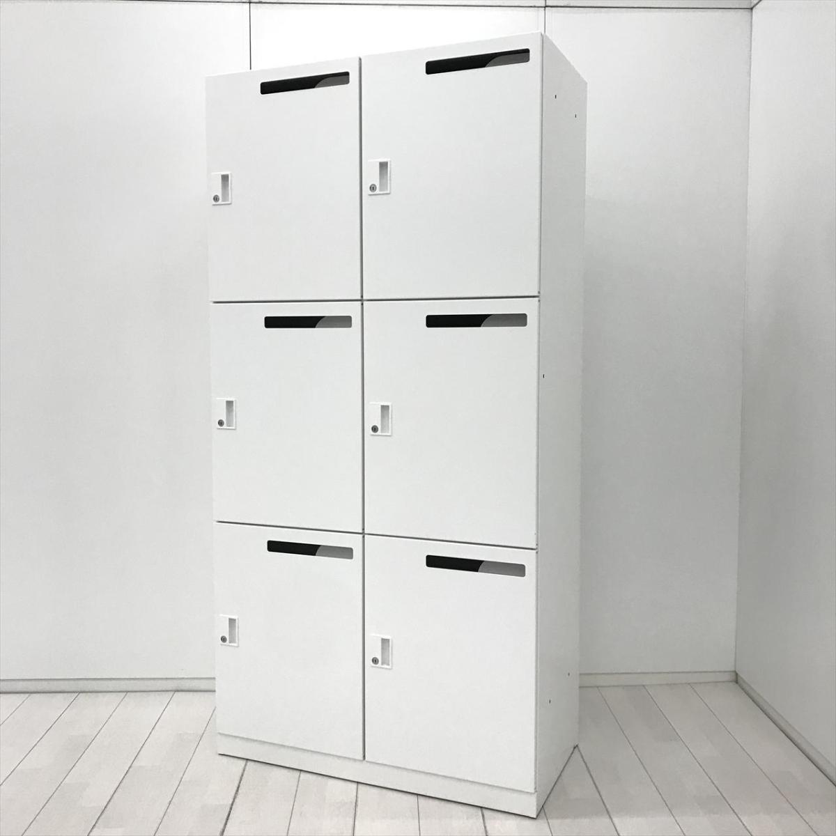 5/1入荷【フリーアドレスの相棒！ダイヤル錠タイプの6人用メールロッカー！】■コクヨ(KOKUYO)製　エディア(EDIA)シリーズ　6人用ロッカー　パーソナルロッカー　H1810㎜　■投函口付　■シリンダー錠　■ホワイト　※非常解除キーは付属ございません。【AD】
                        エディアロッカー
                                    中古
            