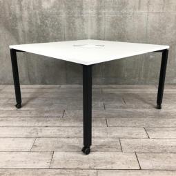 【在庫入替セール】【T4】【使い方は自由自在！フレキシブルなレイアウト変更にも対応！/長方形】■コクヨ(KOKUYO)　ワークテーブル　W1400×D1200mm　キャスター付　■WORKFIT(ワークフィット)シリーズ　ホワイト