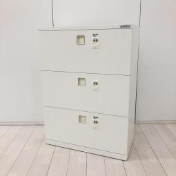 【在庫入替セール】【モバイル収納　レクトラインシリーズ 】■オカムラ（Okamura）　Rectline（レクトライン）シリーズ■ダイヤル錠　セパレートロックタイプ　■ナチュラル天板付き　■ホワイト【T4】