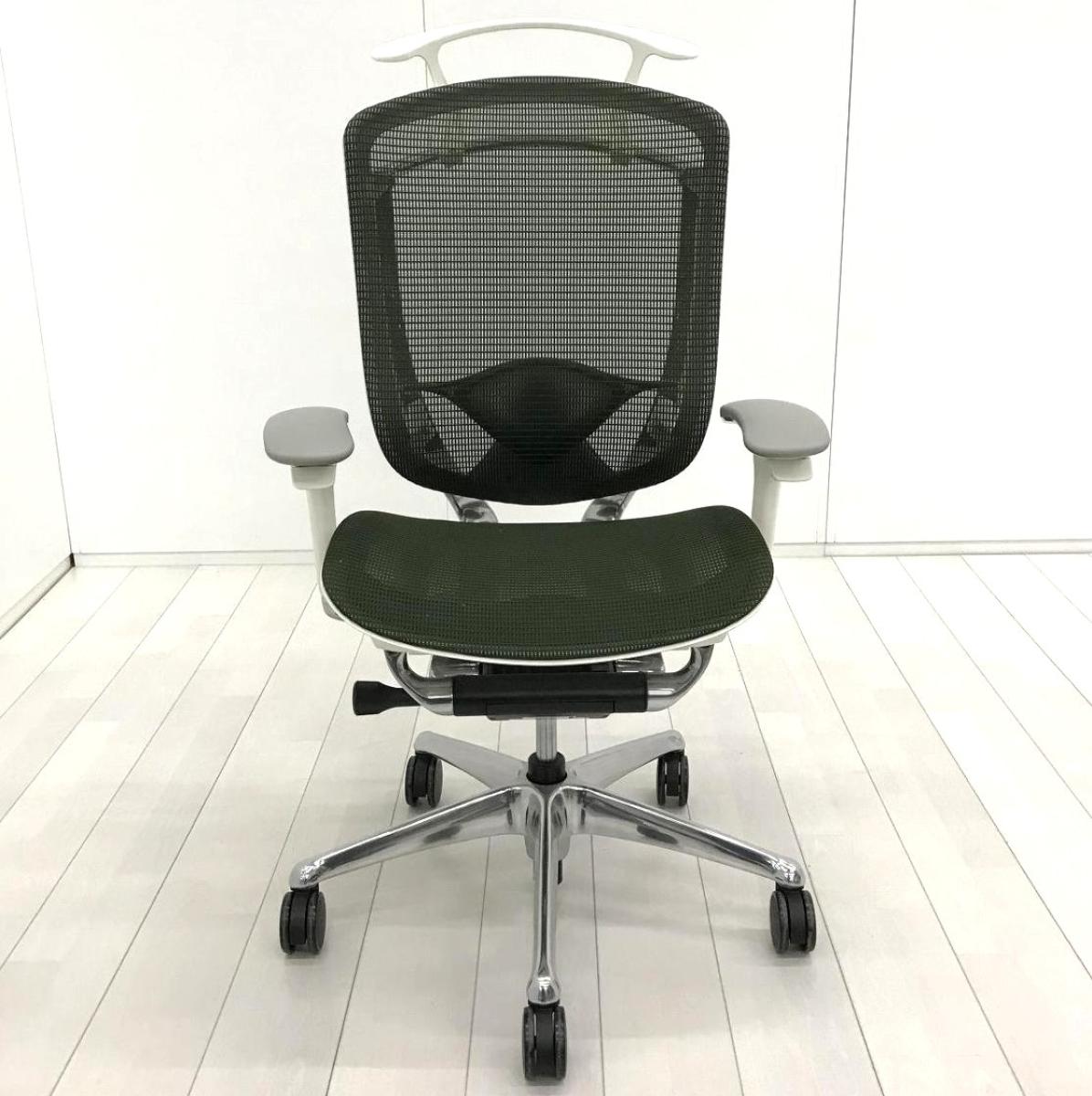 【最上位機種にふさわしい上質な座り心地！】■オカムラ　コンテッサセコンダチェア　アジャストアーム　ダークグリーン　ホワイトシェル　ランバー付　ハンガー付　ポリッシュフレーム　■世界クラスの強度と進化した座り心地！　CC82BZ-FPH5【Okamura　Contessa seconda】【ABW】
                        コンテッサ セコンダ
                                    中古
            