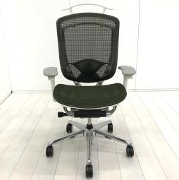 【最上位機種にふさわしい上質な座り心地！】■オカムラ　コンテッサセコンダチェア　アジャストアーム　ダークグリーン　ホワイトシェル　ランバー付　ハンガー付　ポリッシュフレーム　■世界クラスの強度と進化した座り心地！　CC82BZ-FPH5【Okamura　Contessa seconda】【ABW】