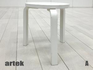 A)artek/アルテック　スツール60　アルヴァ・アールト　北欧　フィンランド　オールホワイトラッカー