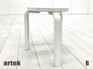 B)artek/アルテック　スツール60　アルヴァ・アールト　北欧　フィンランド　オールホワイトラッカー