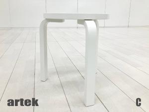C)artek/アルテック　スツール60　アルヴァ・アールト　北欧　フィンランド　オールホワイトラッカー