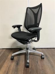 (okamura)製　サブリナ(Sabrina)チェア　肘付ハイバック　背面メッシュ　■可動肘・ランバーサポート　■ブラック【ご自宅用にもオススメ！】#岐阜#愛知#三重#静岡#CS在庫