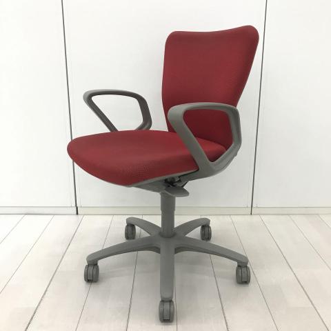 【中古】カロッツァチェア CK43GR FS13 オカムラ（okamura） 肘付ローバックチェア