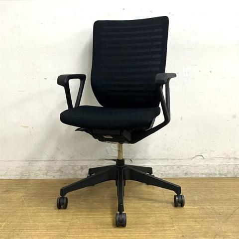 【中古】エピオスチェア KE-450GB-T1T1 イトーキ（ITOKI） 肘付ハイバックチェア