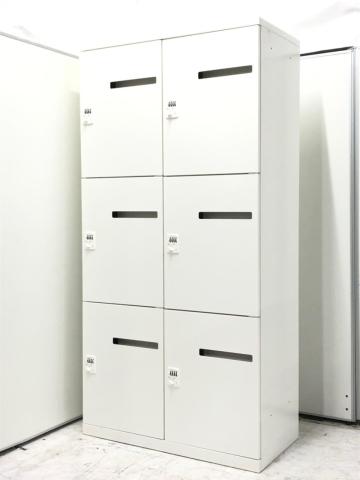 【中古】レクトラインロッカー  オカムラ（okamura） 6人用パーソナルロッカー