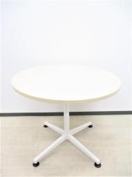 【カフェ風丸テーブル入荷！リフレッシュスペースなどにおすすめ！】■コクヨ(KOKUYO)製　ジュート(JUTO)シリーズ　丸テーブル　W900×H720㎜　■天板：木目調ナチュラル/脚：ホワイト
