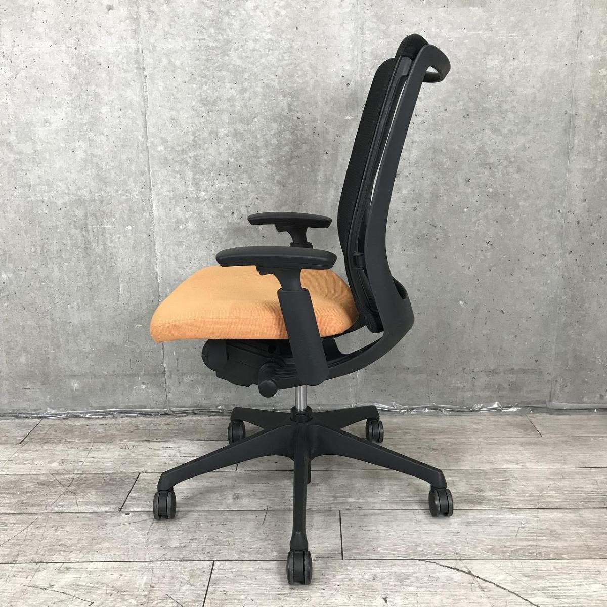 中古】ヴィスコンテチェア オカムラ/okamura 肘付ハイバックチェア 