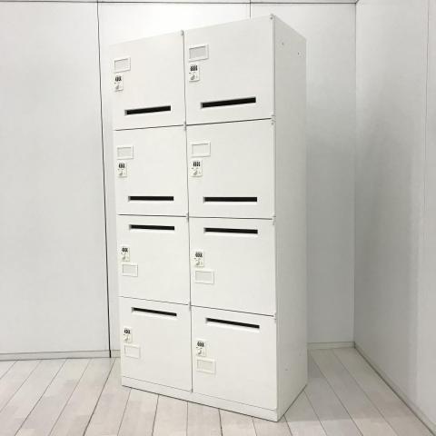 【中古】レクトラインロッカー 4BM33Y ZA75 オカムラ（okamura） 8人用パーソナルロッカー