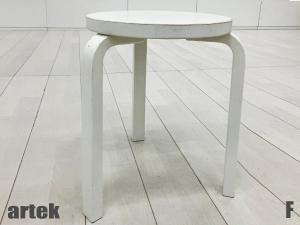 F)artek/アルテック　スツール60　アルヴァ・アールト　北欧　フィンランド　オールホワイトラッカー