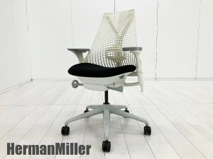HermanMiller/ハーマンミラー　セイルチェア　ホワイトｘブラック　前傾機能付き　フルアジャスタブルアーム