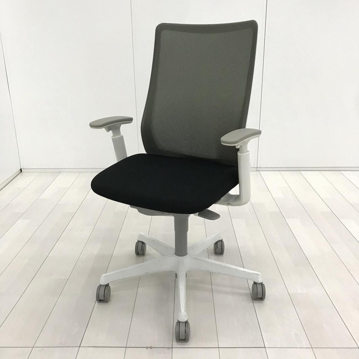 中古】フルーエントチェア CB35WW 0166 オカムラ/okamura 肘付 