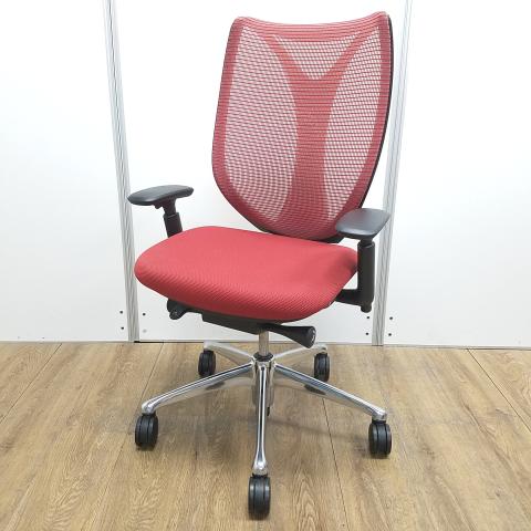 【中古】サブリナ  オカムラ（okamura） 肘付ハイバックチェア