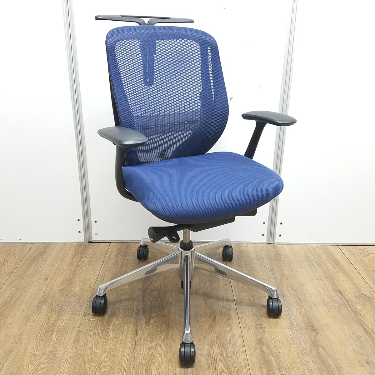 bn　オカムラ　シルフィーチェア　前傾機能　ハイバック　メッシュタイプ　中古 中古】シルフィーメッシュ オカムラ/okamura 肘付ローバックチェア