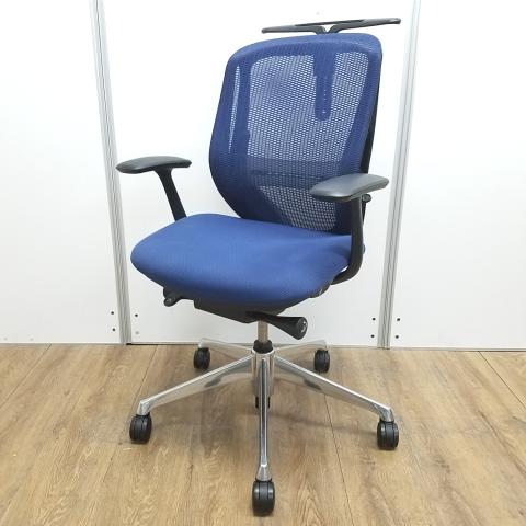 【中古】シルフィーメッシュ  オカムラ（okamura） 肘付ローバックチェア