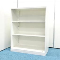 【よく使う資料やカタログ等の収納にオススメ！扉がないので出し入れしやすい！】◇オカムラ（okamura）製　◇レクトライン　◇ホワイト　◇オープン書庫　◇ローキャビネット