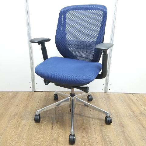 【中古】シルフィーメッシュ  オカムラ（okamura） 肘付ローバックチェア