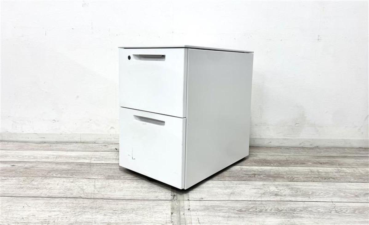 【定価約8万円】【書類の収納に便利！2段ワゴン入荷！】■コクヨ製　iSシリーズ　2段ワゴン　■シリンダー錠　■ホワイト
                        iS
                                    中古
            