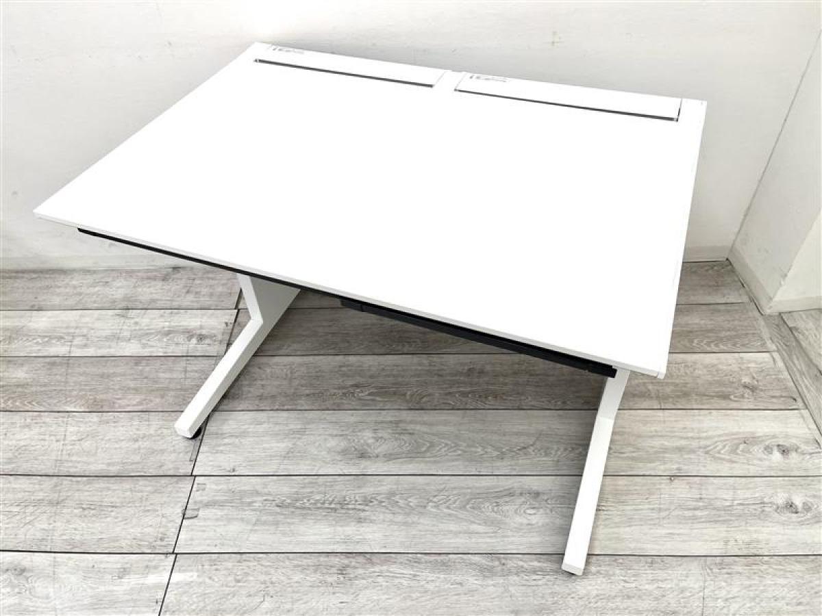 【定価約11万円】【スタイリッシュなデザインの平机！】■KOKUYO（コクヨ）isシリーズ　平デスク(W1000×D700×H720)　　■ホワイト　■引き出し付き
                        iSシリーズ
                                    中古
            