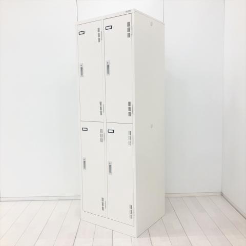 【中古】Wシリーズ S-74H-W ライオン 4人用更衣ロッカー