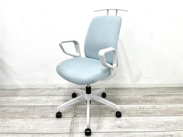 【中古】Elua（エルア） C02S-W101C コクヨ（KOKUYO） 肘付ローバックチェア