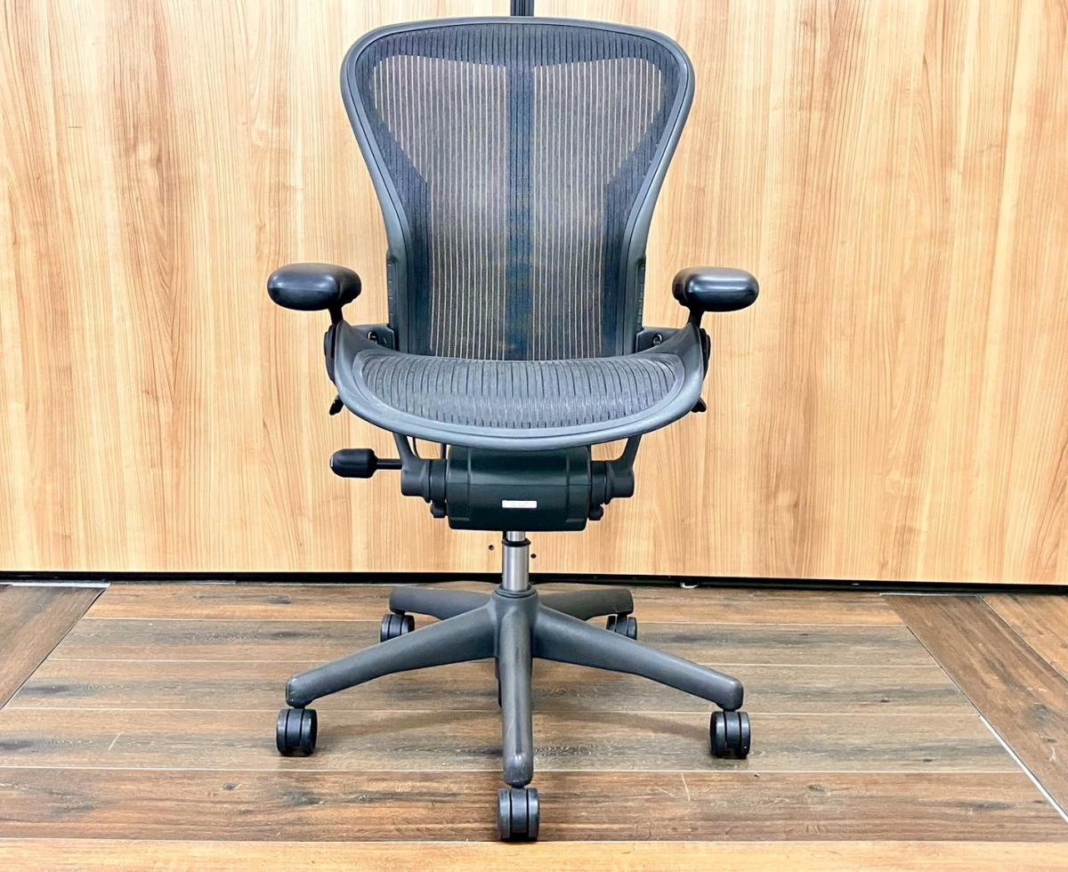 中古】アーロンチェア Herman Miller/ハーマンミラー 肘付ハイバック