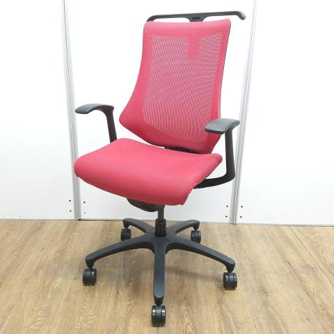 【中古】エフメッシュ  イトーキ（ITOKI） 肘付ハイバックチェア