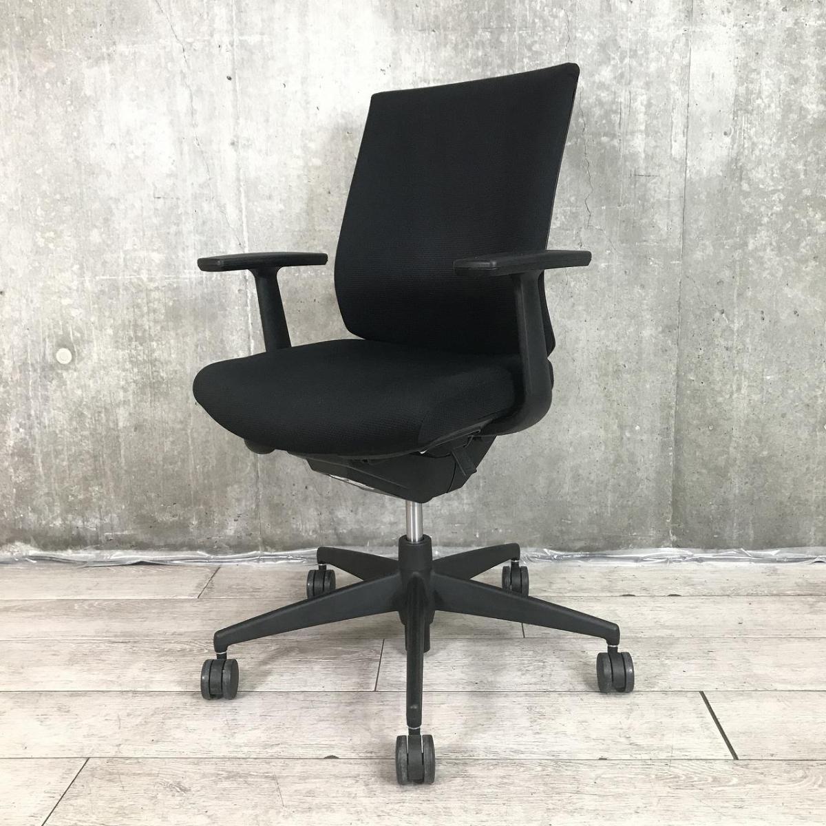 中古】ウィザード3 樹脂 CRS-G3620F6 コクヨ/KOKUYO 肘付ローバック 