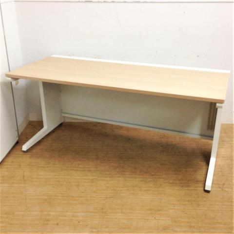 オカムラ　アドバンス　平机　センター引出し無し　明るいナチュラル天板　広々使えるW1600サイズ【愛知・名古屋・豊田・静岡・浜松】