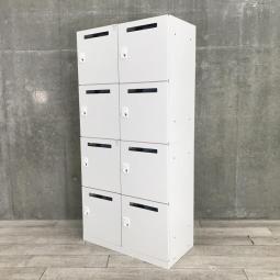 ★イトーキ製　 サフィ　ホワイト　W900xD450xH1875サイズ　ダイヤル錠　1台で8人分の収納可能なモバイルロッカー！　8人用パーソナルロッカー！！※非常は解除キーは付属しておりません。