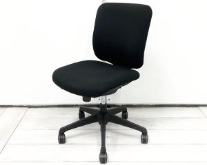 【コスパ抜群！オカムラ製の人気低価格チェア！】■オカムラ (okamura)　CG-Rチェア　OAチェア　■ローバック　肘無し　■ブラック　【弊社使用欄：A90800268】