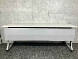 【幕板付きサイドスタック】■イトーキ製　サイドスタックテーブル　W1800×D600mm　ホワイト　幕板パネル付【ハイグレード】　会議用に　ミーティング用に　福岡　中古家具　九州最大級　安い
