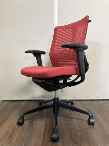 【中古】コーラルメッシュ CQ82MS FSH9 オカムラ（okamura） 肘付ミドルバックチェア